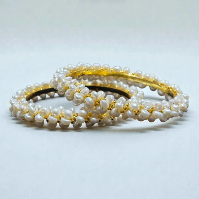 Antique gold kada bangles